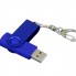 USB-флешка промо на 16 Гб с поворотным механизмом и однотонным металлическим клипом