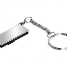 USB-флешка на 64 Гб с поворотным механизмом и зеркальным покрытием