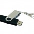 USB-флешка на 16 Гб с поворотным механизмом и дополнительным разъемом Micro USB