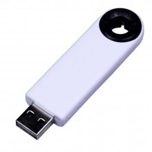 USB 3.0- флешка промо на 32 Гб прямоугольной формы, выдвижной механизм