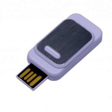 USB 2.0- флешка промо на 16 Гб прямоугольной формы, выдвижной механизм