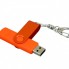 USB 2.0- флешка на 8 Гб с поворотным механизмом и дополнительным разъемом Micro USB