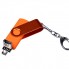 USB 2.0/micro USB/Type-С- флешка на 32 Гб 3-в-1 с поворотным механизмом