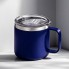 Кружка стальная Alaska с крышкой слайдером, powder coating, синий