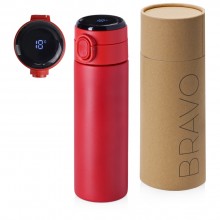 Вакуумная термокружка с индикатором и медной изоляцией Bravo, тубус, 400 мл