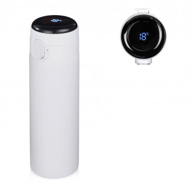 Вакуумная термокружка с индикатором и медной изоляцией Bravo, тубус, 400 мл