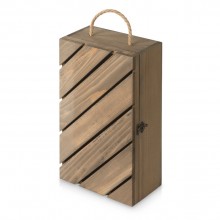 Коробка подарочная из массива дерева Two-bottle box