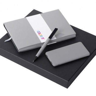 Подарочный набор COLOR IT c блокнотом, ручкой и повербанком, 5000 mAh
