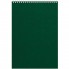 Блокнот Office зеленый, А4, 198х285 мм, верхний гребень, белый блок, клетка, 60 листов