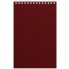 Блокнот Office бордовый, А5, 127х198 мм, верхний гребень, белый блок, клетка, 60 листов