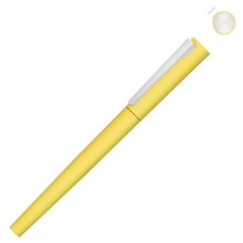 Ручка металлическая роллер Brush R GUM soft-touch с зеркальной гравировкой