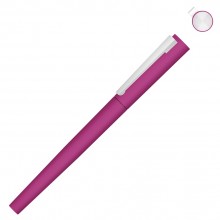 Ручка металлическая роллер Brush R GUM soft-touch с зеркальной гравировкой
