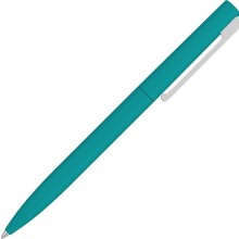Шариковая ручка Bright F Gum soft-touch, бирюзовый