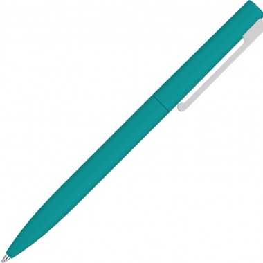 Шариковая ручка Bright F Gum soft-touch, бирюзовый