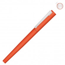 Ручка металлическая роллер Brush R GUM soft-touch с зеркальной гравировкой