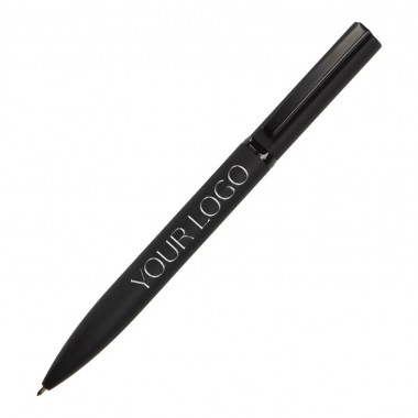 Ручка шариковая металлическая Siegfried Silver soft-touch с зеркальным слоем