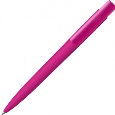 Шариковая ручка RECYCLED PET PEN PRO K transparent GUM soft-touch, розовый