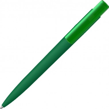 Шариковая ручка RECYCLED PET PEN PRO K transparent GUM soft-touch, зеленый