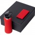 Подарочный набор с бутылкой для воды и повербанком С1, 5000 mAh, красный