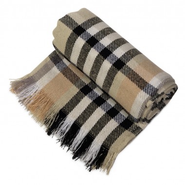 Плед Liner хлопковый с бахромой