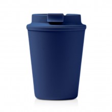 Стакан OKLAN/ОКЛАН с полипропиленовым корпусом и крышкой, синий нейви