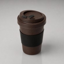 Стакан из кофе с силиконовой манжетой Latte, коричневый (Р)