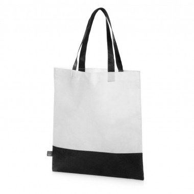 Сумка-шоппер двухцветная Revive из нетканого переработанного материала, черный (Р)
