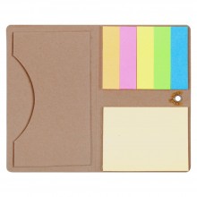 Футляр для визитки Eco Holder со стикерами, бурый Футляр для визитки Eco Holder со стикерами, бурый