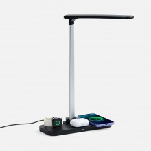 Настольная лампа с беспроводной зарядкой Power Light, черная Настольная лампа с беспроводной зарядкой Power Light, черная