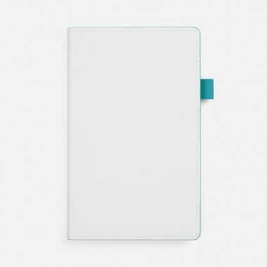 Ежедневник White Shall, недатированный, бело-бирюзовый