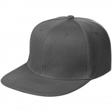 Бейсболка Snapback с прямым козырьком, серая Бейсболка Snapback с прямым козырьком, серая