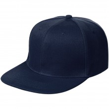 Бейсболка Snapback с прямым козырьком, темно-синяя Бейсболка Snapback с прямым козырьком, темно-синяя