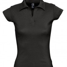 Рубашка поло женская без пуговиц Pretty 220, черная