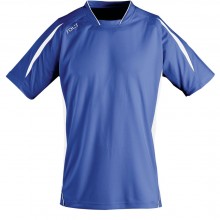 Футболка спортивная MARACANA 140, ярко-синяя с белым