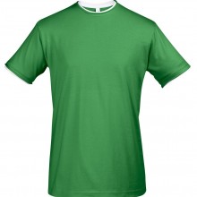 Футболка мужская с контрастной отделкой MADISON 170, ярко-зеленый/белый