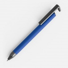 Ручка шариковая Standic Soft Touch с подставкой для телефона, синяя