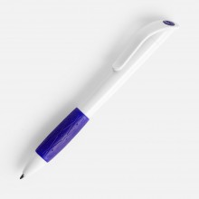 Ручка шариковая Grip, белая с синим Ручка шариковая Grip, белая с синим