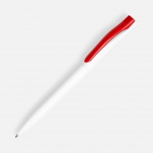 Ручка шариковая Pin, белая с красным Ручка шариковая Pin, белая с красным