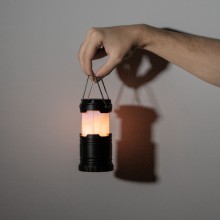 Кемпинговый фонарь с имитацией пламени Lindau Flame, черный Кемпинговый фонарь с имитацией пламени Lindau Flame, черный