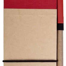 Блокнот на кольцах Eco Note с ручкой, красный Блокнот на кольцах Eco Note с ручкой, красный